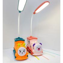 Luminária abajur de mesa infantil modelo trenzinho alegre e divertido - Filó Modas