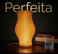 Luminária Abajur De Mesa Lampada Led Quarto Moderna