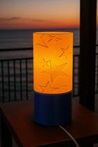 Luminária Abajur De Mesa Lampada Led Quarto Moderna Estampa Estrelas