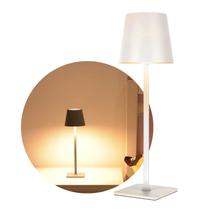 Luminária Abajur de Mesa Led 3 Cores Touch Decoração Recarregável Quarto Sala Leitura Luz Noturna