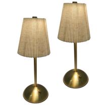 Luminaria Abajur de Mesa LED 3 Tons Kit 2 uni Controle de Intensidade USB Bateria Recarregavel Cabeceira Quarto