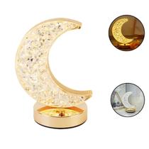 Luminária Abajur De Mesa Led Diamante Touch Usb Estrela Lua