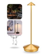Luminária Abajur de Mesa Led Sem Fio Luz Dimerizável Recarregável Decorativo Quarto Sala Restaurante Candeeiro 3 Cores Tippi -