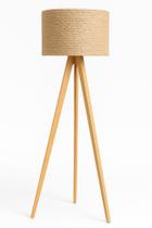 luminária abajur de piso sisal natural