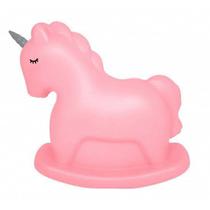 Luminária Abajur Decor Unicornio Rosa 28 x 11,4 x 27cm Decorfun