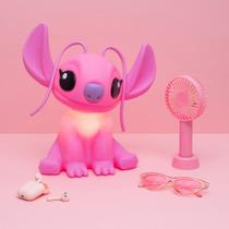 Luminária Abajur Decoração Quarto Menina Angel Stitch Rosa Brinquedo Infantil Disney Original Bivolt Luminária Abajur Decoração Quarto Menina Angel Stitch Rosa Brinquedo Infantil Disney Original Bivolt