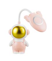Luminária Abajur Decorativo Ajustável Astronauta Rosa 31cm Luminária Abajur Decorativo Ajustável Astronauta Rosa 31cm