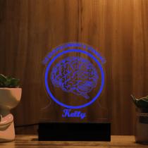 Luminária Abajur Desenvolvimento Humano LED Azul Luminária Abajur Desenvolvimento Humano LED Azul