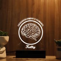 Luminária Abajur Desenvolvimento Humano LED Branco Luminária Abajur Desenvolvimento Humano LED Branco