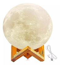 Luminária Abajur E Umidificador E Aromatizador Lua Cheia 3d
