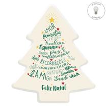 Luminária Abajur Enfeite Decoração de Natal Árvore Feliz Natal Branca com Lâmpada LED Luminária Abajur Enfeite Decoração de Natal Árvore Feliz Natal Branca com Lâmpada LED