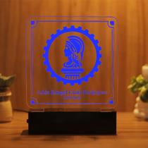 Luminária Abajur Engenharia Civil LED Azul