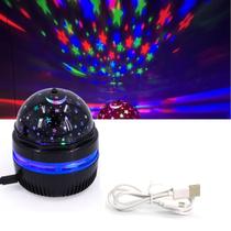 Luminária Abajur Estrelas Lua Projetor USB Teto Quarto