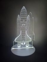 Luminária Abajur Foguete NAve Display Acrílico Led 3d Mesa Quarto Namorado Luz Presente Mãe Pai Filho Avo Namorada Luminária Abajur Foguete NAve Display Acrílico Led 3d Mesa Quarto Namorado Luz Presente Mãe Pai Filho Avo Namorada