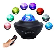 Luminária Abajur Gira Projetor Galaxia Musica Bluetooth Usb