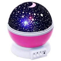 Luminaria Abajur Giratorio Projeçao Globo Luz Estrelas Festa - Rosa Luminaria Abajur Giratorio Projeçao Globo Luz Estrelas Festa - Rosa