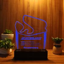 Luminária Abajur GP Interlagos LED Azul Luminária Abajur GP Interlagos LED Azul