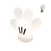 Luminária Abajur Infantil Luva Mickey Disney com Lâmpada LED Decoração Quarto Presente Menino Menina