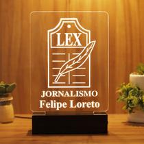 Luminária Abajur Jornalismo LED Branco Luminária Abajur Jornalismo LED Branco