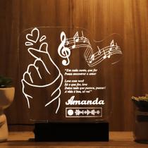 Luminária Abajur Kpop Spotify LED Branco