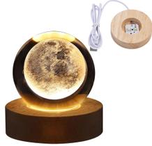 Luminária Abajur Lâmpada Bola Planetária Lua em 3D Luminária Abajur Lâmpada Bola Planetária Lua em 3D
