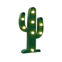Luminária Abajur Lampada Led Cactus Luz Mesa E Parede Cacto - COISARIA