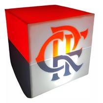 Luminária Abajur LED 3D Sala Quarto Mesa Flamengo CRF