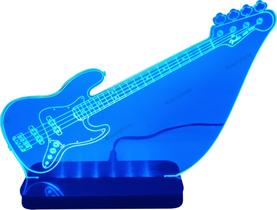 Luminária Abajur Led de Mesa Acrílico Contra Baixo Jazz Bass - Roacrylicos