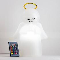 Luminária Abajur Led RGB Com Fio Anjo da Guarda Decorfun