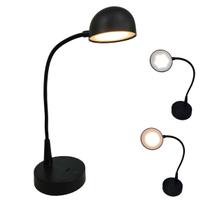 Luminaria Abajur LED Touch 3 Tons Recarregavel USB Flexivel Casa Sala Quarto Cabeceira Trabalho Mesa Escritorio Recepçao Iluminaçao Decoraçao