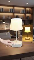Luminária Abajur LED Touch Recarregável Portátil Luminária Abajur LED Touch Recarregável Portátil