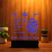 Luminária Abajur Livros LED Azul