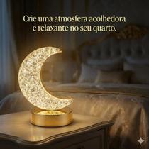 Luminária abajur lua criativa para mesa e cabeceira bmax bmf1132