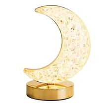 Luminária Abajur Luxuoso Cristal 3 Tons Luzes Lua 18.5cm Luminária Abajur Luxuoso Cristal 3 Tons Luzes Lua 18.5cm