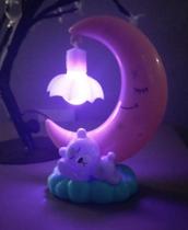 Luminária Abajur Luz Noturna Infantil Quarto Bebê 3D Sem Fio