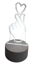 Luminária Abajur Mão Coração Sorte Display Acrílico Led 3d Mesa Quarto Namorado Luz Presente Mãe Pai Filho Avo Namorada Luminária Abajur Mão Coração Sorte Display Acrílico Led 3d Mesa Quarto Namorado Luz Presente Mãe Pai Filho Avo Namorada
