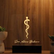 Luminária Abajur Medicina Premium LED Amarelo