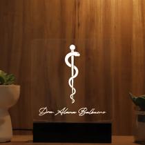 Luminária Abajur Medicina Premium LED Branco Luminária Abajur Medicina Premium LED Branco