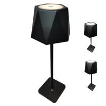 Luminaria Abajur Mesa 3 Tons LED Bateria Recarregavel USB Casa Quarto Sala Mesa Trabalho Recepçao Escritorio Decoraçao Moderna Iluminaçao