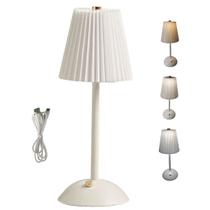 Luminaria Abajur Mesa 3 Tons Led USB Bateria Recarregavel Escritorio Cabeceira Sala Quarto Recepçao Escritorio Decoraçao Iluminaçao - Leva pro pet
