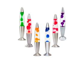 Luminária Abajur Mesa Decorativo Retrô Lava Lamp 34Cm Sala