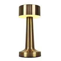 Luminária Abajur Mesa Led Jimp Dimerizável S/ Fio Recarregável Taschibra Ouro Luminária Abajur Mesa Led Jimp Dimerizável S/ Fio Recarregável Taschibra Ouro