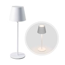 Luminária Abajur Milano 3W 3000K Recarregável e Dimerizavel Gaya Branco ST2963