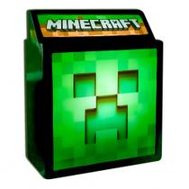 Luminária Abajur Minecraft Creeper e Steve Decoração Geek