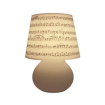 Luminária Abajur Natural Com Micro Lampe Capa Música - Usare