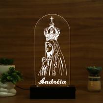 Luminária Abajur Nossa Senhora de Fátima LED Branco Luminária Abajur Nossa Senhora de Fátima LED Branco