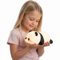 Luminária Abajur Panda Silicone Infantil Touch Luz Noturna Sem Fio Luminária Abajur Panda Silicone Infantil Touch Luz Noturna Sem Fio