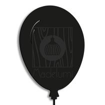 Luminária Abajur Parede Arandela Madeira Balão G9 30cm Bebê