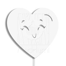 Luminária Abajur Parede Coração Madeira G9 30cm Decoração Luminária Abajur Parede Coração Madeira G9 30cm Decoração