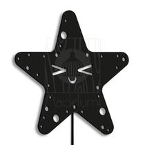 Luminária Abajur Parede Estrela B Madeira G9 30cm Decoração